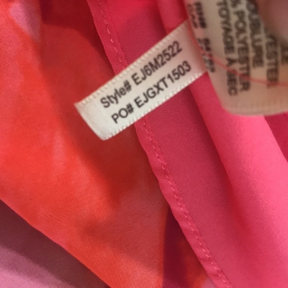 Elija J. Pink Floral Sleeveless Handkerchief Hem NWT  Dress size 6 - Picture 11 of 14